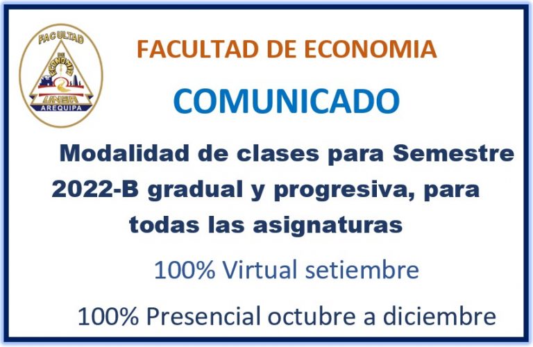 Comunicado Clases – Semestre B – UNSA